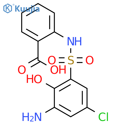 BENZOIC ACID, 2-[[(3-AMINO-5-CHLORO-2-HYDROXYPHENYL)SULFONYL]AMINO]- structure