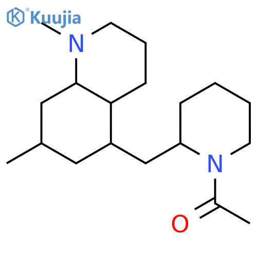 1-acetyl-2-(1,7-dimethyl-decahydro-quinolin-5-ylmethyl)-piperidine structure