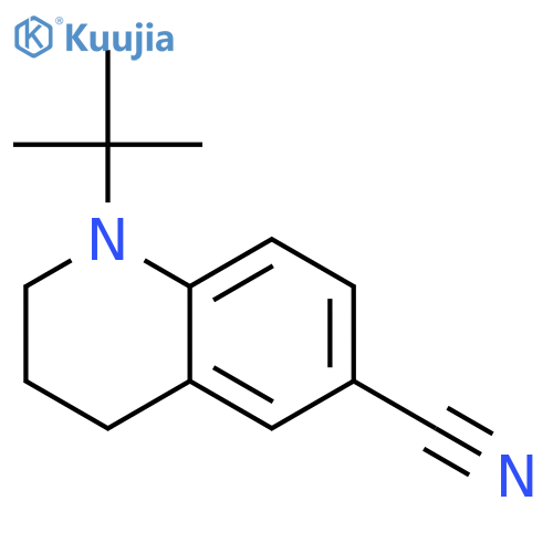 6-Quinolinecarbonitrile, 1-(1,1-dimethylethyl)-1,2,3,4-tetrahydro- structure