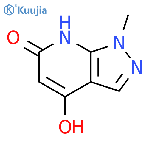 4-hydroxy-1-methyl-1H,6H,7H-pyrazolo3,4-bpyridin-6-one structure