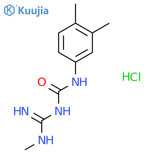 1-(3,4-dimethylphenyl)-3-(methylcarbamimidoyl)urea hydrochloride structure
