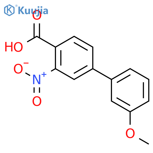 4-(3-Methoxyphenyl)-2-nitrobenzoic acid structure