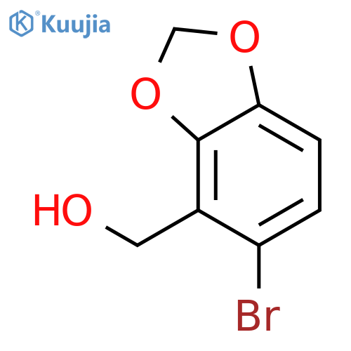 1,3-Benzodioxole-4-methanol, 5-bromo- structure
