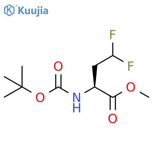 (2S)-2-[[(1,1-dimethylethoxy)carbonyl]amino]-4,4-difluoro-butanoic acid methyl ester structure
