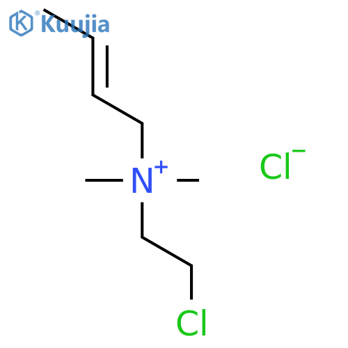 2-BUTEN-1-AMINIUM, N-(2-CHLOROETHYL)-N,N-DIMETHYL-, CHLORIDE structure