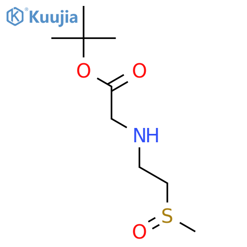 Glycine, N-[2-(methylsulfinyl)ethyl]-, 1,1-dimethylethyl ester structure