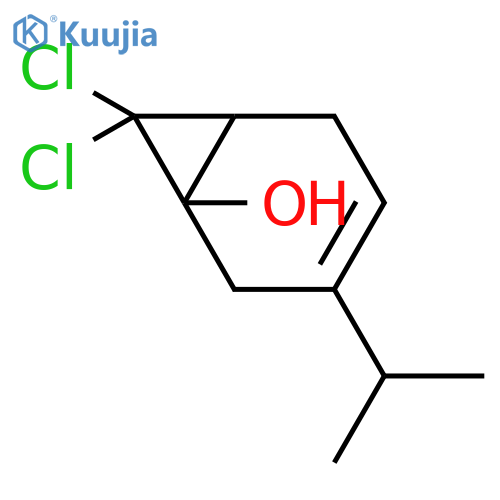 BICYCLO[4.1.0]HEPT-3-EN-1-OL, 7,7-DICHLORO-3-(1-METHYLETHYL)- structure