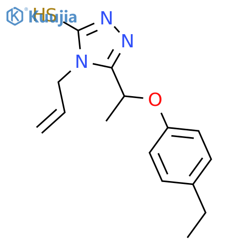 4-Allyl-5-1-(4-ethylphenoxy)ethyl-4H-1,2,4-triazole-3-thiol structure