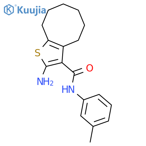 2-Amino-N-(3-methylphenyl)-4,5,6,7,8,9-hexahydrocyclooctabthiophene-3-carboxamide structure