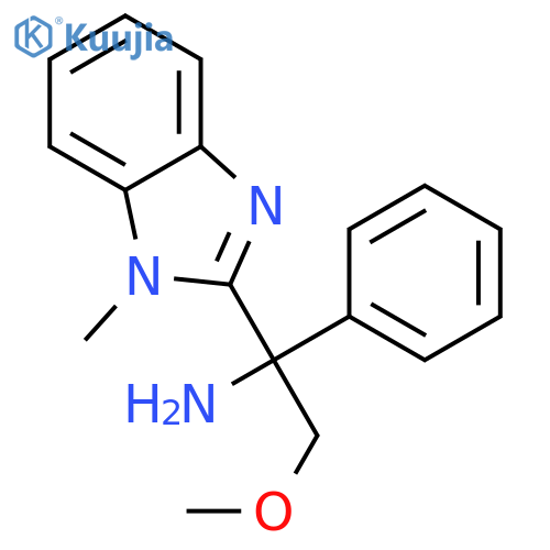 2-methoxy-1-(1-methylbenzimidazol-2-yl)-1-phenylethanamine structure