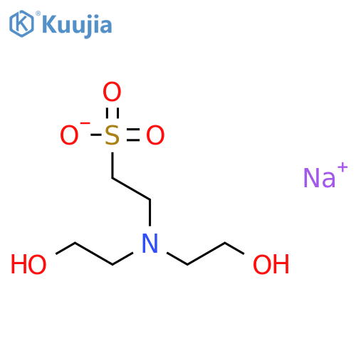 N,N-Bis(2-hydroxyethyl)-2-aminoethanesulfonic acid sodium salt structure
