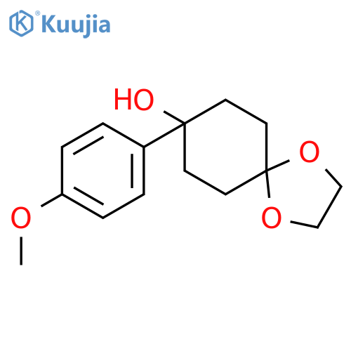 8-(4-methoxyphenyl)-1,4-dioxaspiro[4.5]decan-8-ol structure