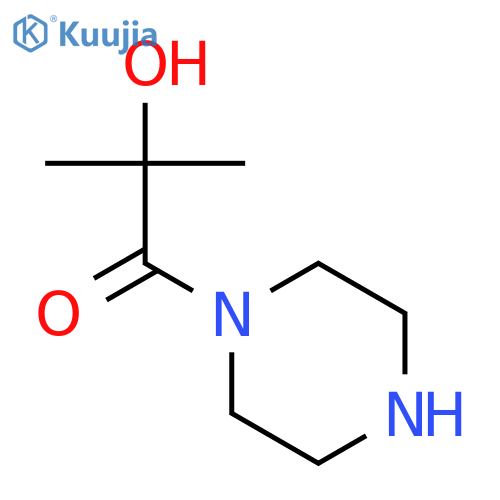 2-hydroxy-2-methyl-1-(piperazin-1-yl)propan-1-one structure