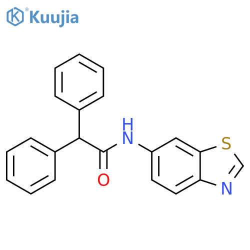 N-(1,3-benzothiazol-6-yl)-2,2-diphenylacetamide structure