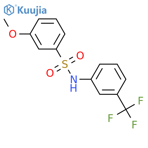 3-methoxy-N-3-(trifluoromethyl)phenylbenzene-1-sulfonamide structure