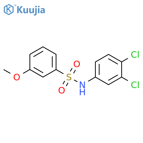 N-(3,4-dichlorophenyl)-3-methoxybenzene-1-sulfonamide structure