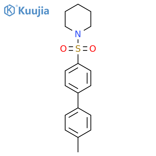 1-({4'-methyl-[1,1'-biphenyl]-4-yl}sulfonyl)piperidine structure