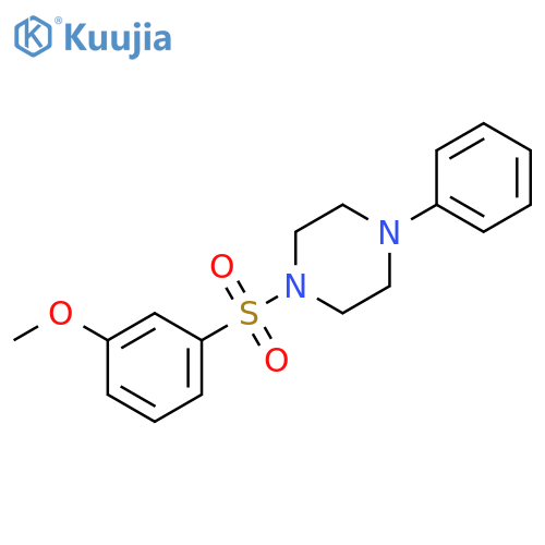 1-(3-methoxybenzenesulfonyl)-4-phenylpiperazine structure