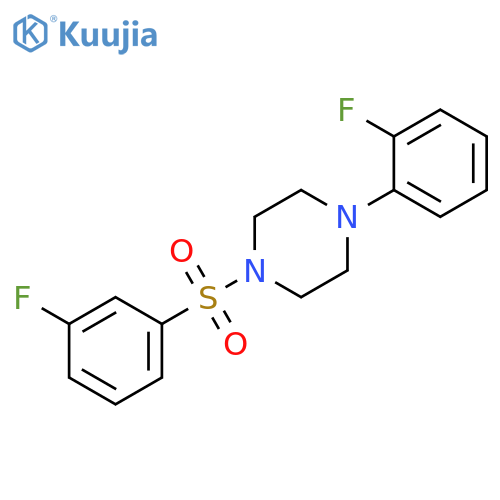 1-(3-fluorobenzenesulfonyl)-4-(2-fluorophenyl)piperazine structure