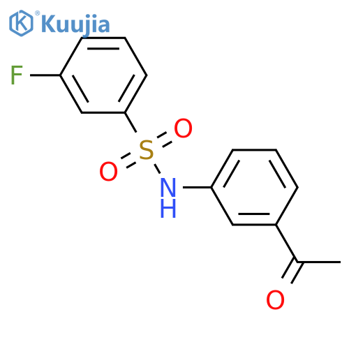 N-(3-acetylphenyl)-3-fluorobenzene-1-sulfonamide structure