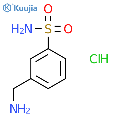 3-(aminomethyl)benzene-1-sulfonamide hydrochloride structure