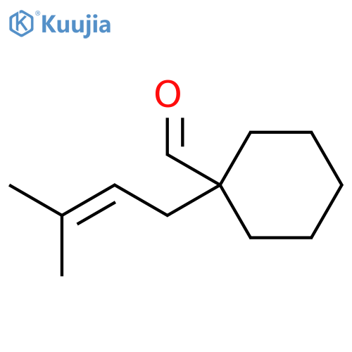 Cyclohexanecarboxaldehyde, 1-(3-methyl-2-buten-1-yl)- structure