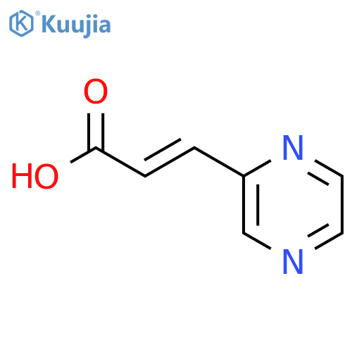 3-pyrazin-2-ylprop-2-enoic acid structure