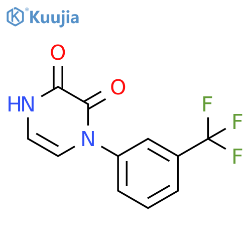 1-3-(trifluoromethyl)phenyl-1,2,3,4-tetrahydropyrazine-2,3-dione structure