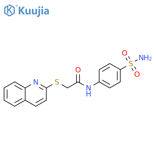 2-(quinolin-2-ylsulfanyl)-N-(4-sulfamoylphenyl)acetamide structure