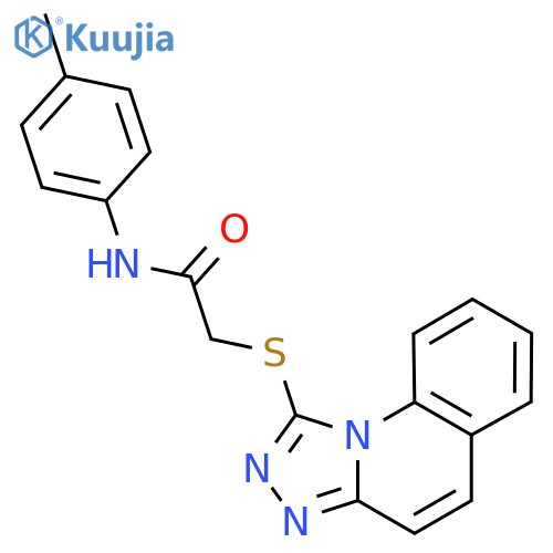 N-(4-methylphenyl)-2-{1,2,4triazolo4,3-aquinolin-1-ylsulfanyl}acetamide structure