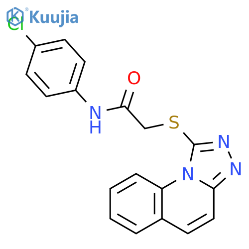N-(4-chlorophenyl)-2-{1,2,4triazolo4,3-aquinolin-1-ylsulfanyl}acetamide structure