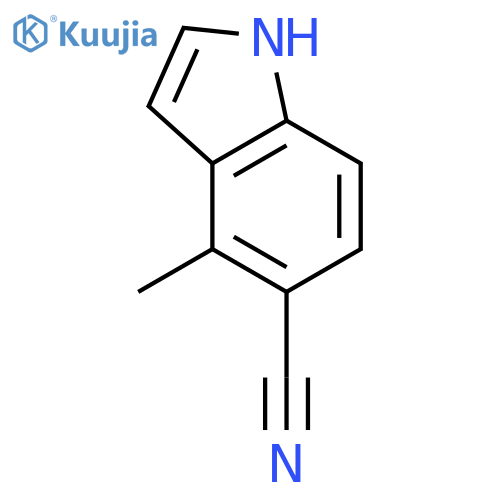 1H-Indole-5-carbonitrile,4-methyl-(9CI) structure
