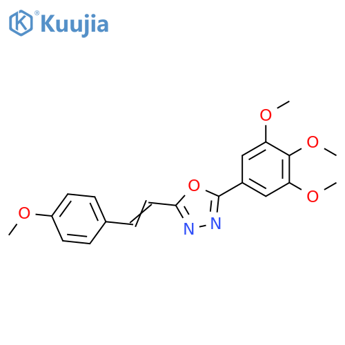 2-(E)-2-(4-methoxyphenyl)ethenyl-5-(3,4,5-trimethoxyphenyl)-1,3,4-oxadiazole structure