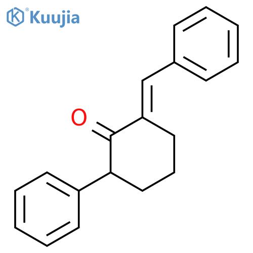 CYCLOHEXANONE, 2-PHENYL-6-(PHENYLMETHYLENE)- structure