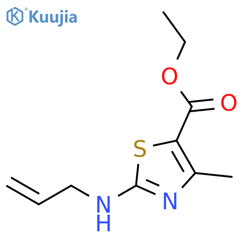 ethyl 4-methyl-2-(prop-2-en-1-yl)imino-2,5-dihydro-1,3-thiazole-5-carboxylate structure