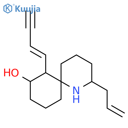 (2S,6R,7S,8S)-7-[(1Z)-but-1-en-3-yn-1-yl]-2-prop-2-en-1-yl-1-azaspiro[5.5]undecan-8-ol structure