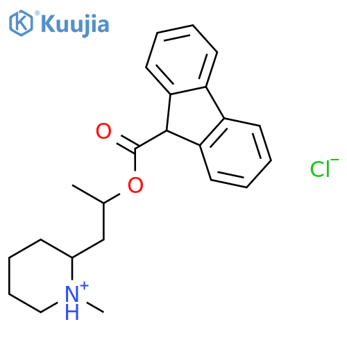 2-{2-[(9H-fluoren-9-ylcarbonyl)oxy]propyl}-1-methylpiperidinium chloride structure