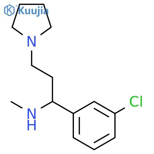 [1-(3-CHLORO-PHENYL)-3-PYRROLIDIN-1-YL-PROPYL]-METHYL-AMINE structure