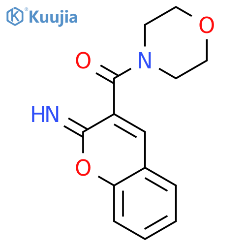 MORPHOLINE, 4-[(2-IMINO-2H-1-BENZOPYRAN-3-YL)CARBONYL]- structure