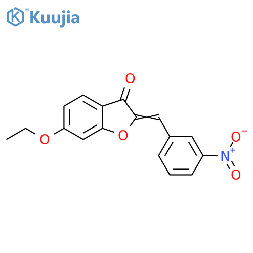 (2Z)-6-ethoxy-2-(3-nitrophenyl)methylidene-2,3-dihydro-1-benzofuran-3-one structure