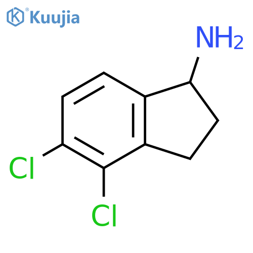 4,5-dichloro-2,3-dihydro-1H-inden-1-amine structure