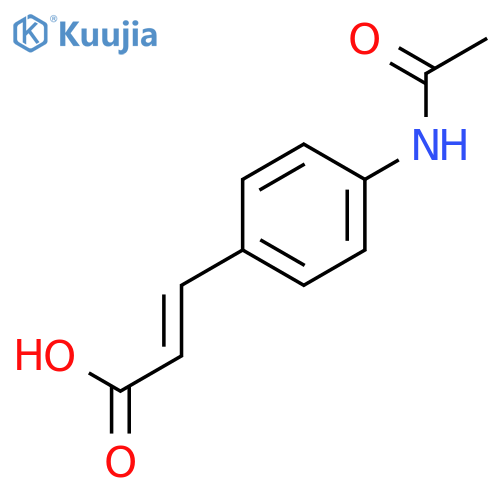 3-(4-acetamidophenyl)prop-2-enoic acid structure