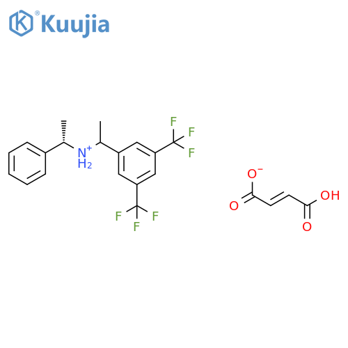 [(1R)-1-(3,5-Bis(Trifluoromethyl)phenyl)ethyl][(1S)-1-phenylethyl]ammonium  fumarate structure