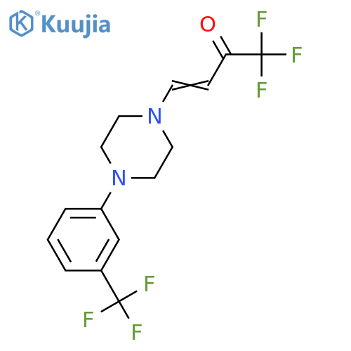 (E)-1,1,1-TRIFLUORO-4-(4-[3-(TRIFLUOROMETHYL)PHENYL]PIPERAZINO)-3-BUTEN-2-ONE structure