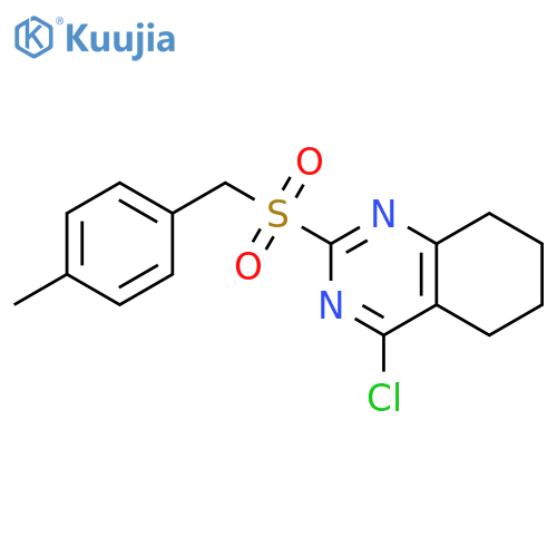 4-CHLORO-2-[(4-METHYLBENZYL)SULFONYL]-5,6,7,8-TETRAHYDROQUINAZOLINE structure
