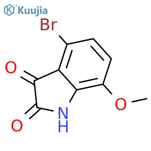 4-bromo-7-methoxy-2,3-dihydro-1H-indole-2,3-dione structure