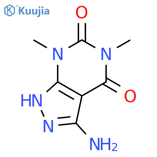 3-amino-5,7-dimethyl-2H,4H,5H,6H,7H-pyrazolo3,4-dpyrimidine-4,6-dione structure