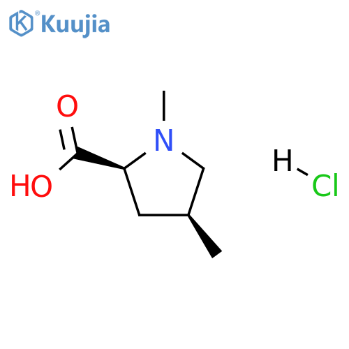 (2S,4S)-1,4-Dimethylpyrrolidine-2-carboxylic acid hydrochloride structure