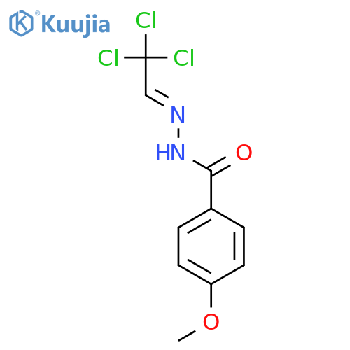 Benzoic acid, 4-methoxy-, (2,2,2-trichloroethylidene)hydrazide structure