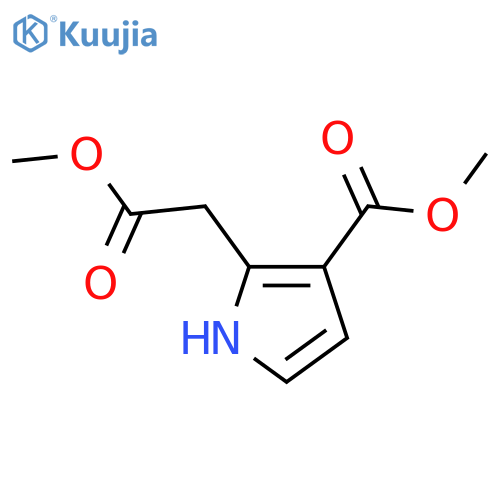 3-(methoxycarbonyl)-1H-Pyrrole-2-acetic acid methyl ester structure